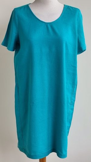 La Ligna blauw jurkje met linnen mt. 36