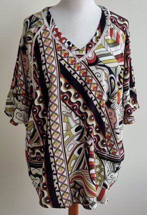 MS Mode blouse met retro printje mt. 52