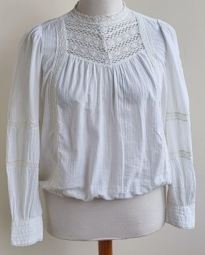 C & A Premium wit bloesje met kant mt. 42