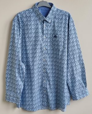 State of Art overhemd in blauw tinten mt. 3XL