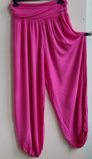Made in Italy hardroze wijde broek M/L