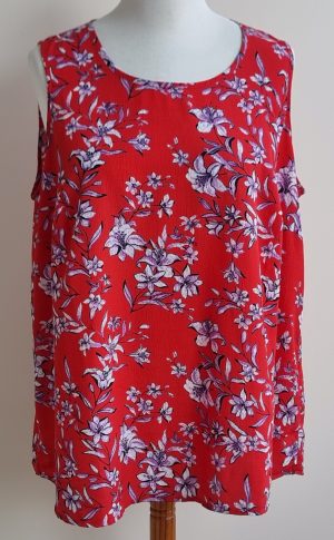 Zizzi rode blouse/top met print mt. 50/52 (L)