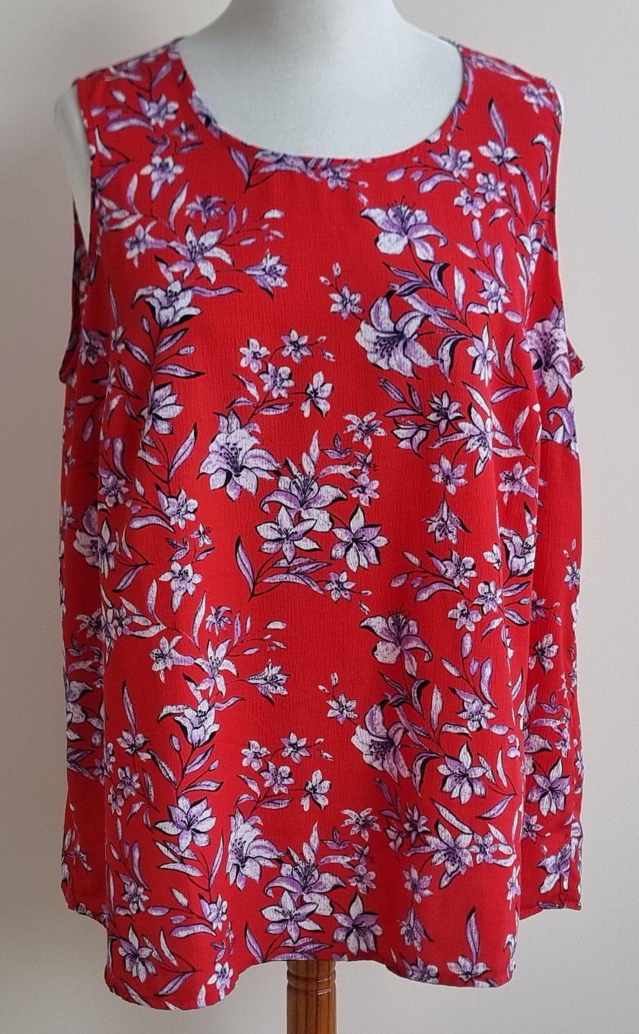 Zizzi rode blouse/top met print mt. 50/52 (L)