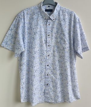 CoastLine wit overhemd met printjes mt. XXl (45/46)