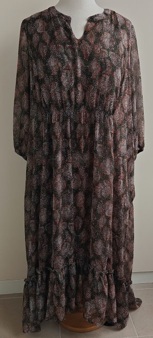 Zhenzi groen/roze jurk mt. 50/52 (L)