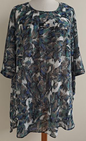 Junarose semi transparant tuniek mt. 48
