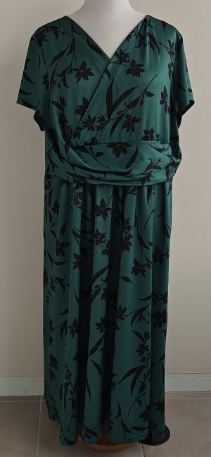 Anna Field Curvy groene jurk met print mt. 54