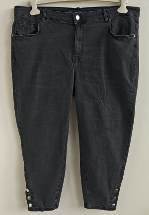 MS Mode (slim leg) grijze stretchy kuit/enkel jeans mt. 52