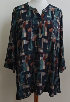 Paprika blouse in warme kleuren mt. 50