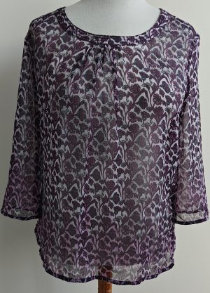 Street One paars/roze semi transparante blouse mt. 44