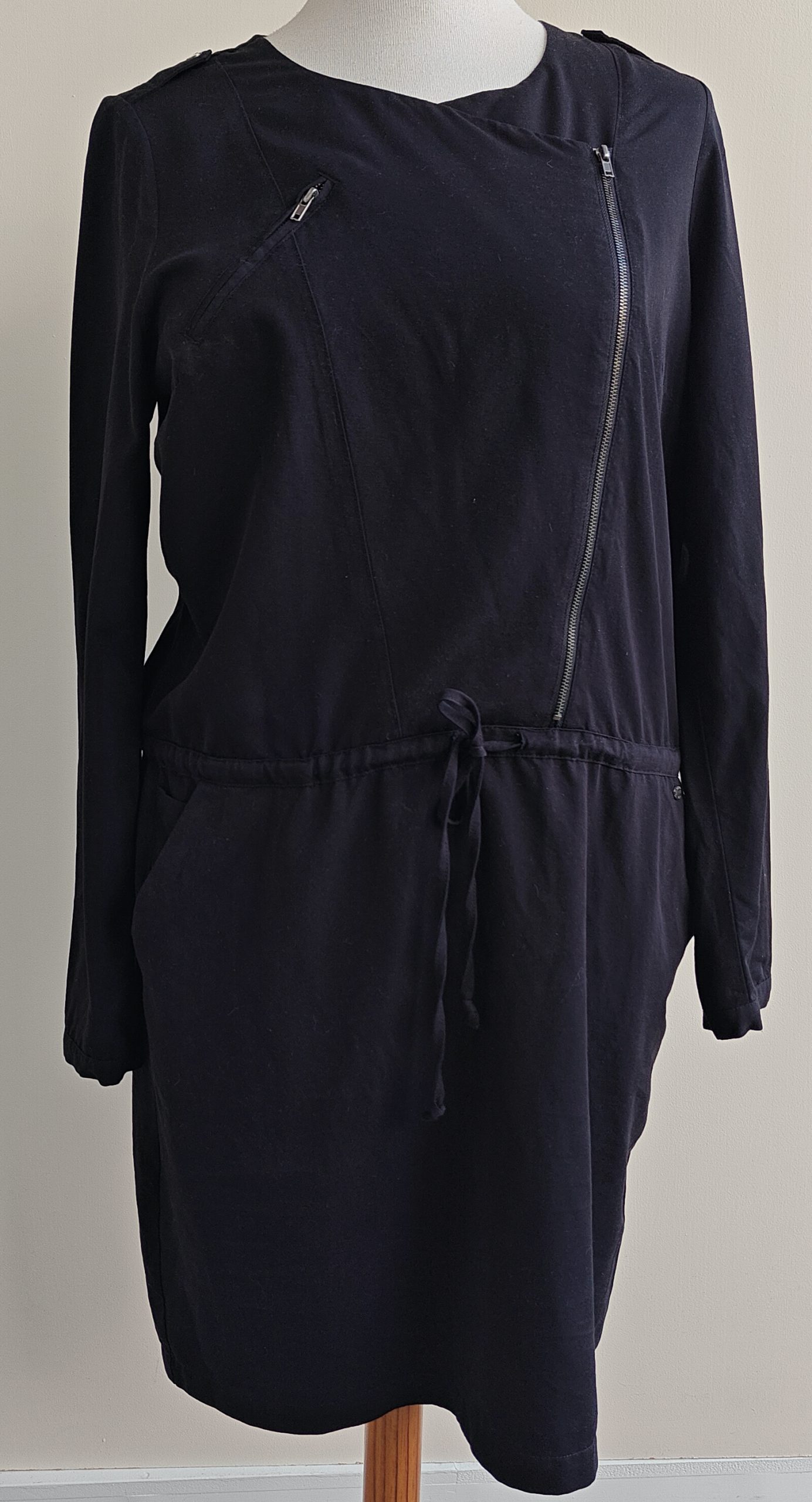 Geisha zwarte jurk met rits mt. XL/42