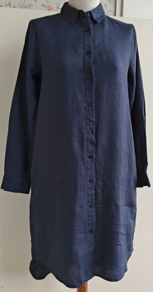Emotions by E.F. blauw linnen jurkje mt. 36 NIEUW