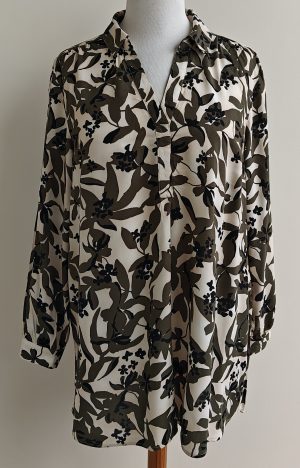 MS Mode creme tuniek blouse met print mt. 46