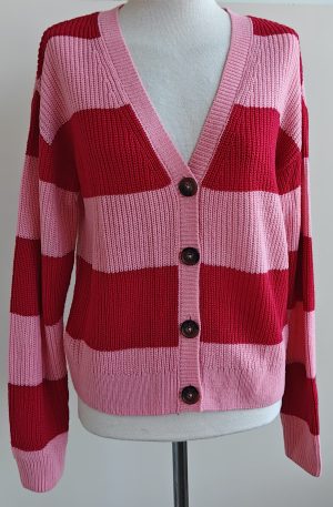 Ladies Fashion rood/roze vest mt. 36