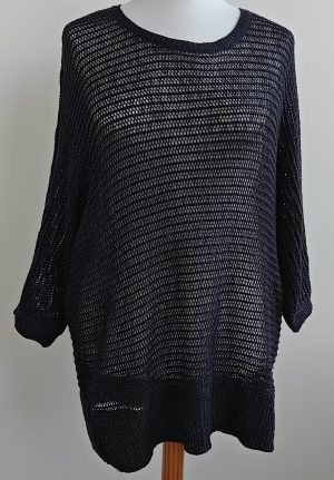 MS Mode zwarte trui met glimmertje mt. XXL (mt. 52)