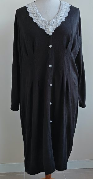 Bodyflirt zwart vintage jurkje mt. 48/50