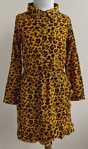 Persival warm geel jurkje met print mt. 128/134