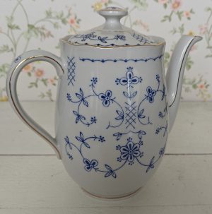 Indigo blauw brocant theepotje